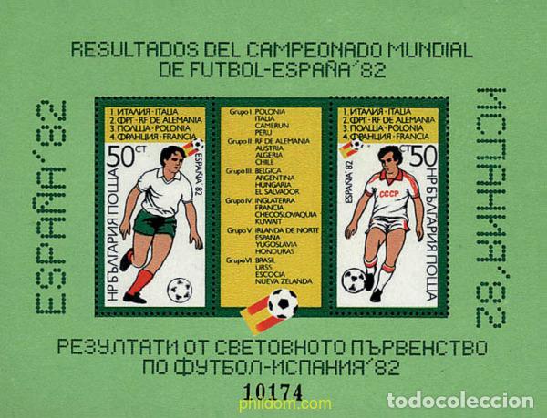 Sellos: 82139 MNH BULGARIA 1982 COPA DEL MUNDO DE FUTBOL. ESPA&Ntilde;A-82