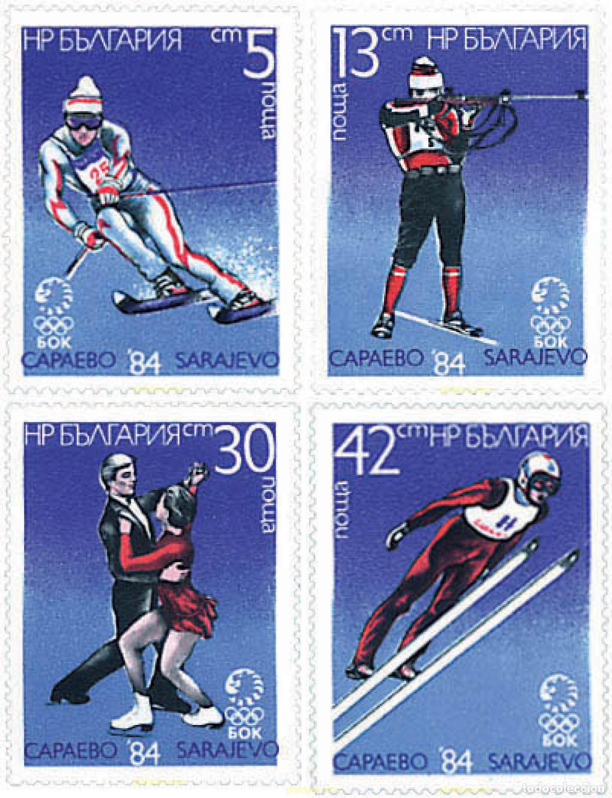 Sellos: 82198 MNH BULGARIA 1984 14 JUEGOS OLIMPICOS INVIERNO SARAJEVO 1984