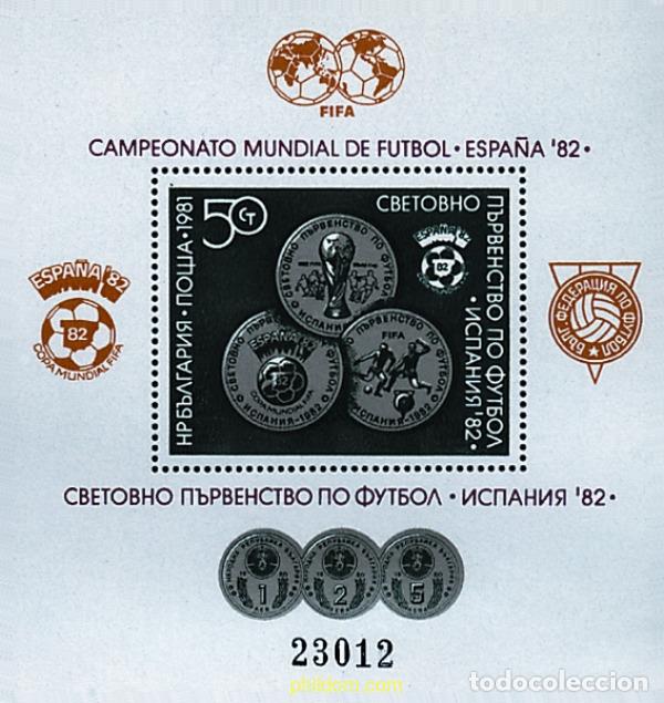 Sellos: 82066 MNH BULGARIA 1981 COPA DEL MUNDO DE FUTBOL. ESPA&Ntilde;A-82