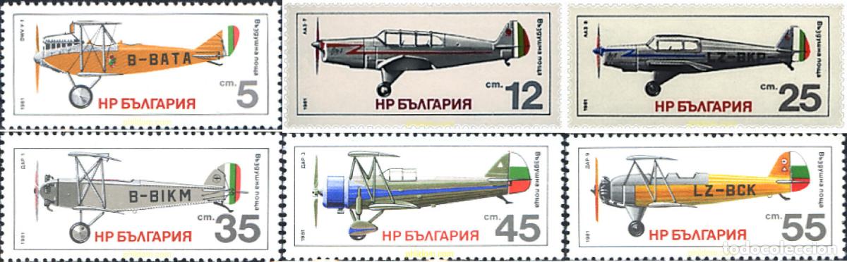 Sellos: 82099 MNH BULGARIA 1981 AVIACION BULGARA