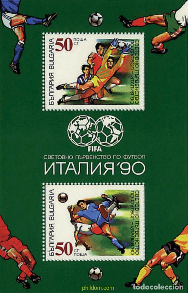 Sellos: 82551 MNH BULGARIA 1990 COPA DEL MUNDO DE FUTBOL. ITALIA-90