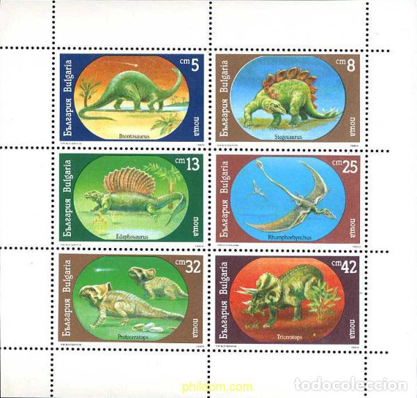 Sellos: 10395 MNH BULGARIA 1990 FAUNA PREHISTORICA