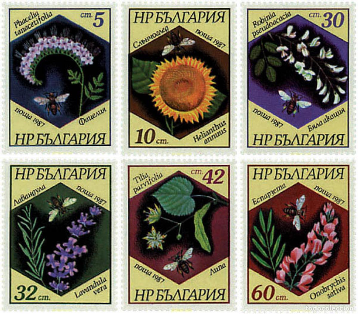 Sellos: 83636 MNH BULGARIA 1987 FLORES Y ABEJAS