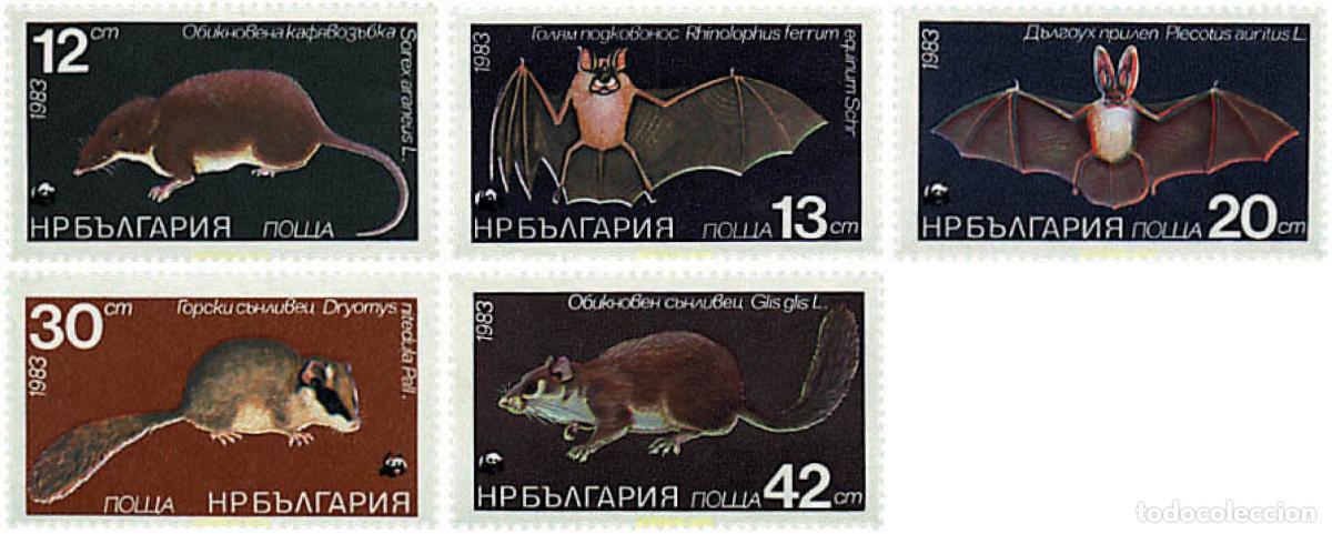 Sellos: 82182 MNH BULGARIA 1983 ROEDORES Y MURCIELAGOS