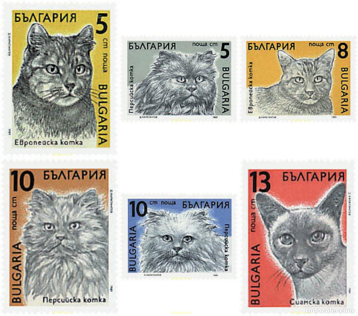 Sellos: 82520 MNH BULGARIA 1989 GATOS