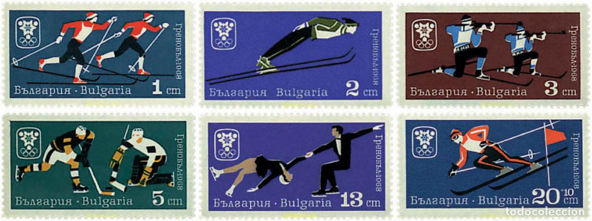 Selos: 81046 MNH BULGARIA 1967 10 JUEGOS OLIMPICOS INVIERNO GRENOBLE 1968