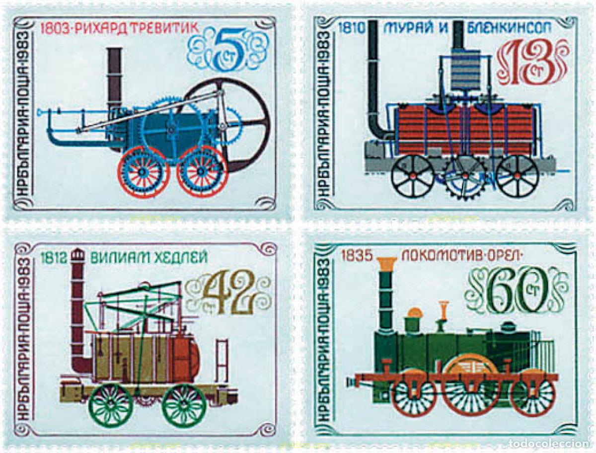 Sellos: 82181 MNH BULGARIA 1983 LOCOMOTORAS ANTIGUAS