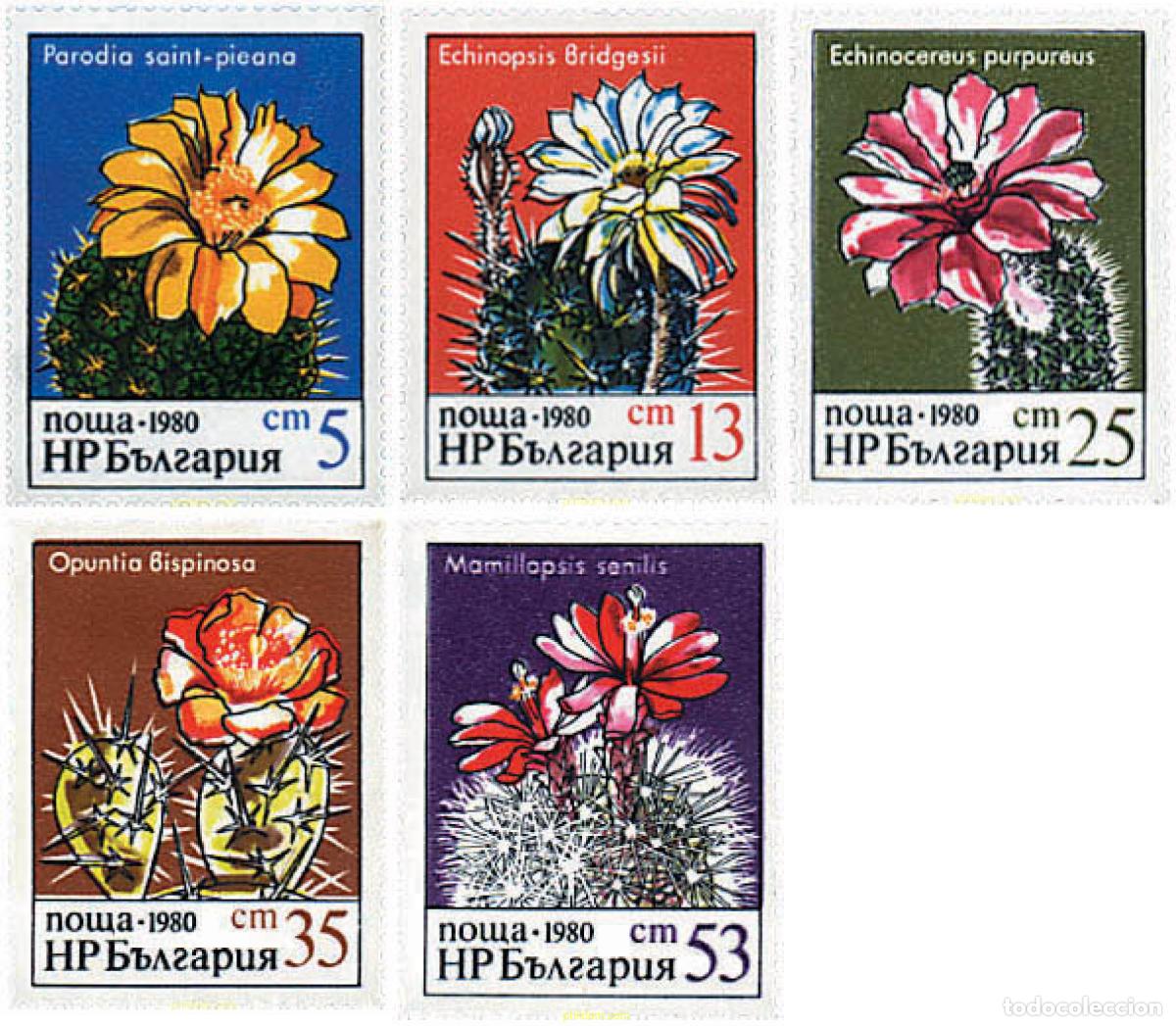 Sellos: 83677 MNH BULGARIA 1980 FLORES DE CACTUS