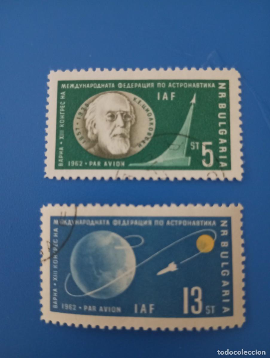 Timbres: BULGARIA, 1962, AEREOS, FEDERACION INTERNACIONAL SE ASTRONAUTAS, YT 91/2
