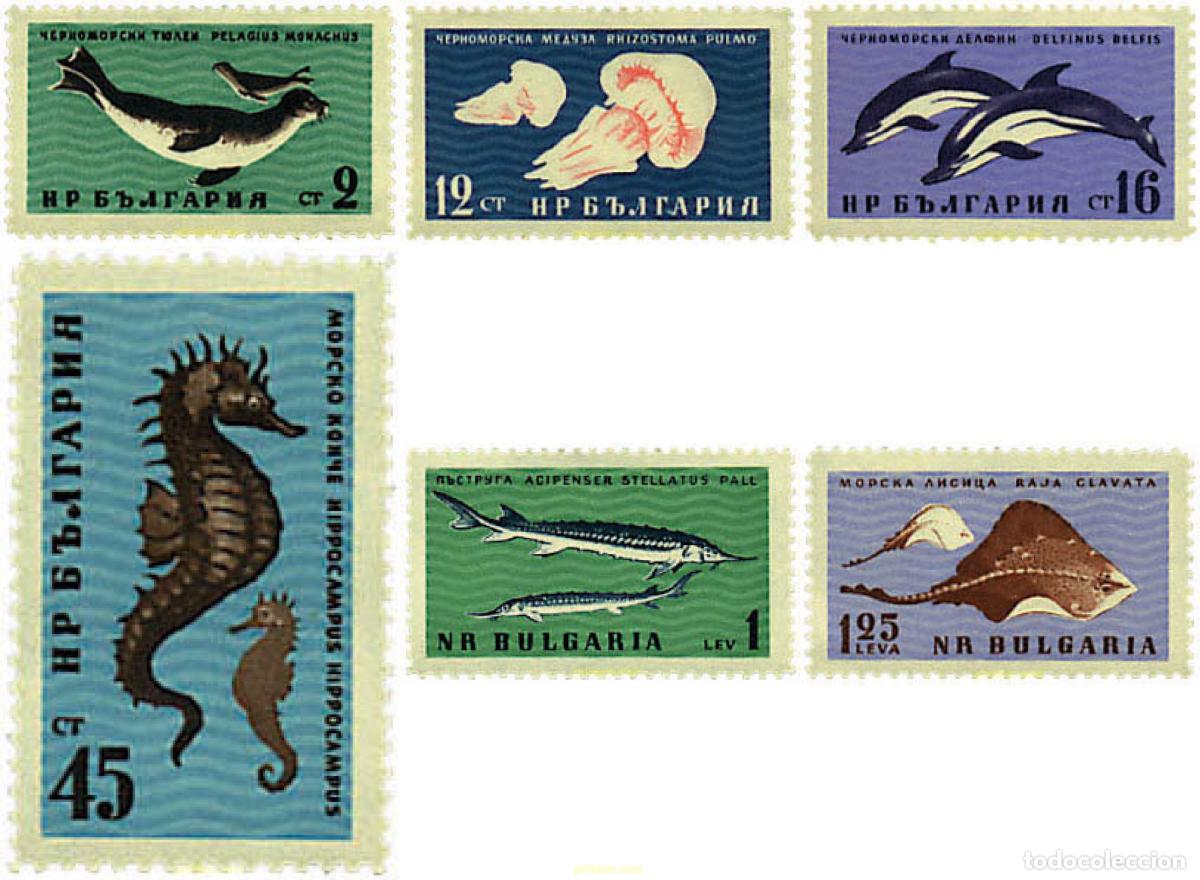 Timbres: 80741 MNH BULGARIA 1961 FAUNA DEL MAR NEGRO