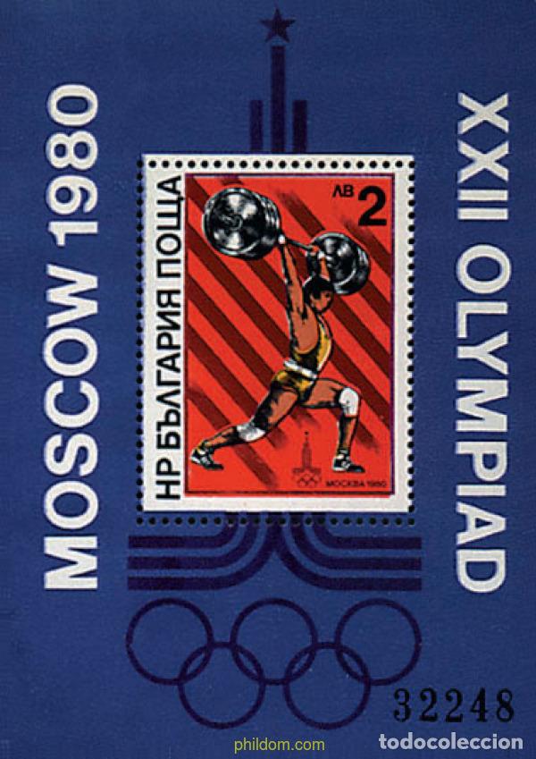 Sellos: 82010 MNH BULGARIA 1980 22 JUEGOS OLIMPICOS VERANO MOSCU 1980
