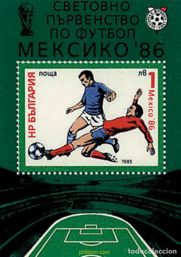 Sellos: 82298 MNH BULGARIA 1985 COPA DEL MUNDO DE FUTBOL. MEXICO-86