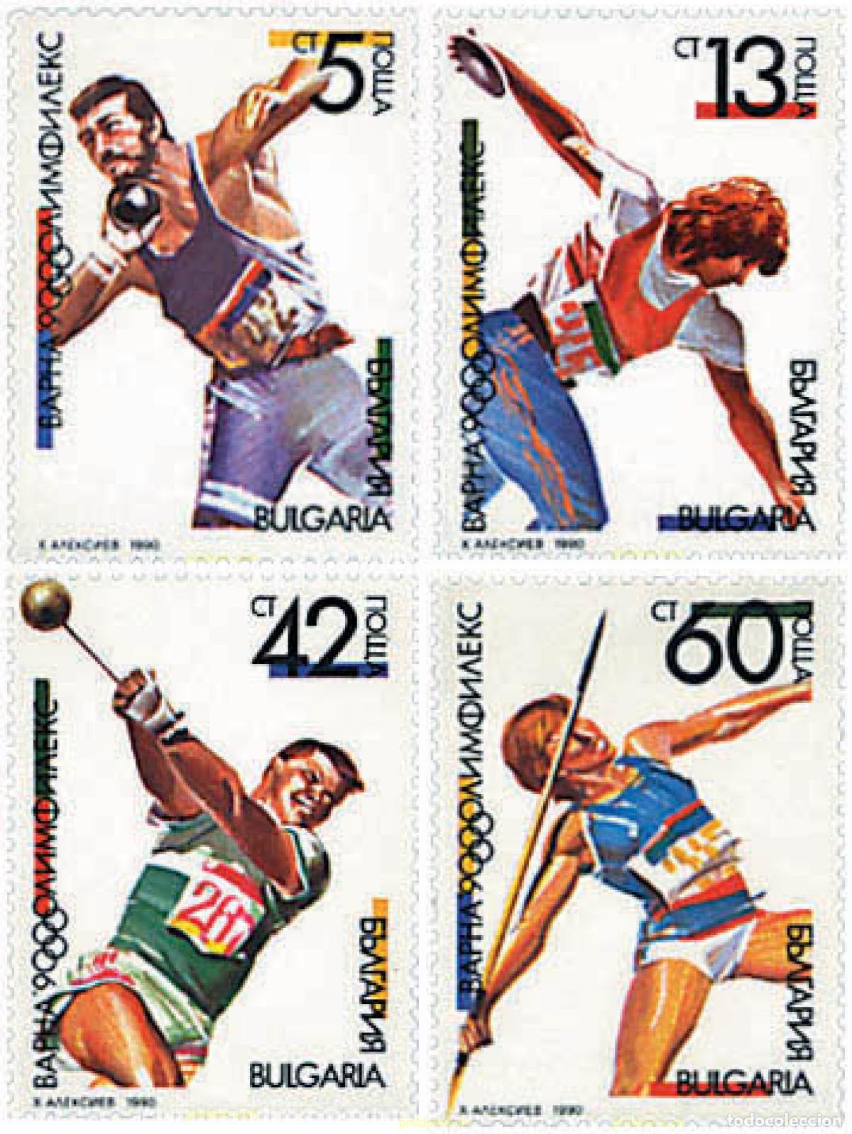 Briefmarken: 82614 MNH BULGARIA 1990 OLYMPHILEX 90. EXPOSICION INTERNACIONAL DE FILATELICA OLIMPICA