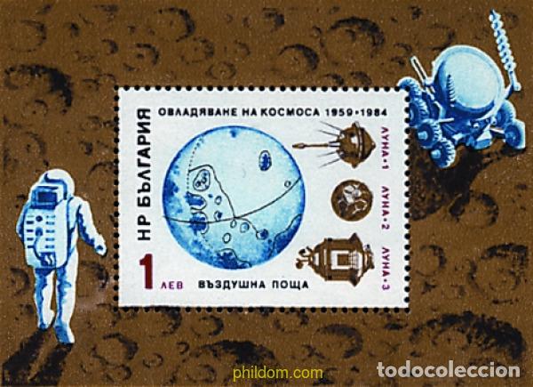 Sellos: 82220 MNH BULGARIA 1984 25 ANIVERSARIO DE LA EXPLORACION LUNAR