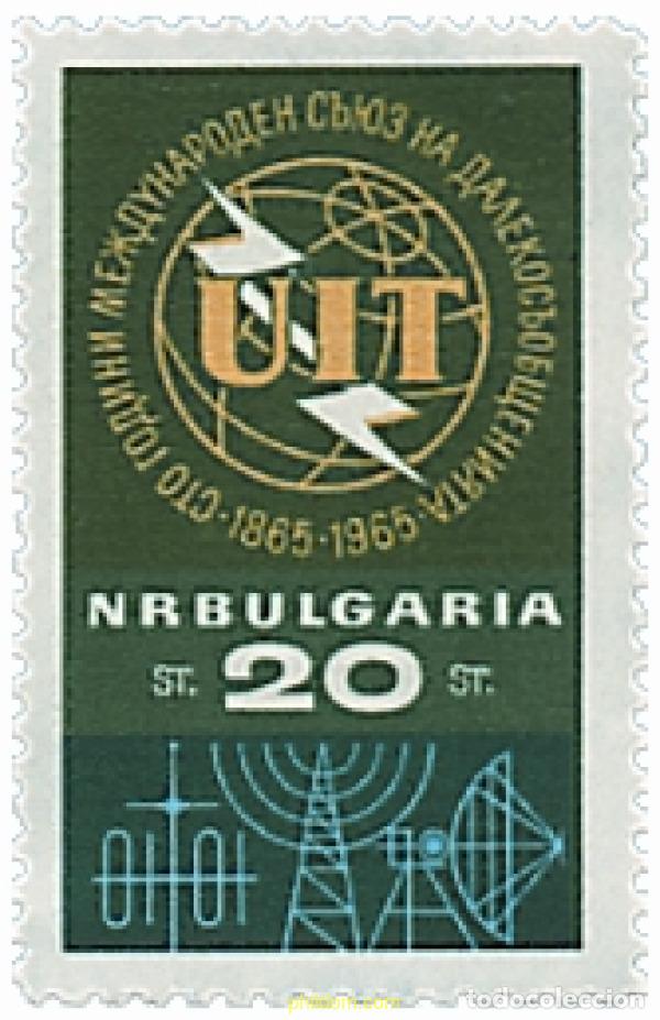 Stamps: 117285 MNH BULGARIA 1965 CENTENARIO DE LA UNION INTERNACIONAL DE TELECOMUNICACIONES