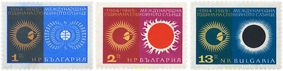 Stamps: 117298 MNH BULGARIA 1965 A&Ntilde;O INTERNACIONAL DEL SOL EN CALMA