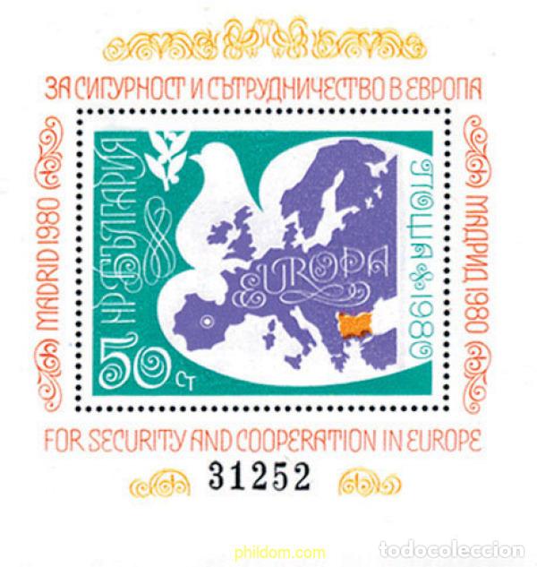 Selos: 118264 MNH BULGARIA 1980 CONFERENCIA SOBRE SEGURIDAD Y COOPERACION EUROPEA EN MADRID
