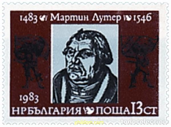 Sellos: 118414 MNH BULGARIA 1983 500 ANIVERSARIO DEL NACIMIENTO DE MARTIN LUTERO