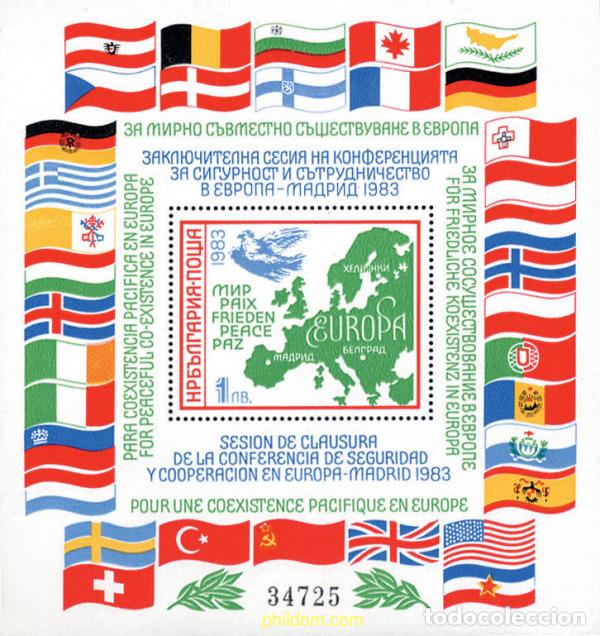 Sellos: 118106 MNH BULGARIA 1983 SESION DE CLAUSURA DE LA CONFERENCIA SOBRE SEGURIDAD Y COOPERACION EN EURO