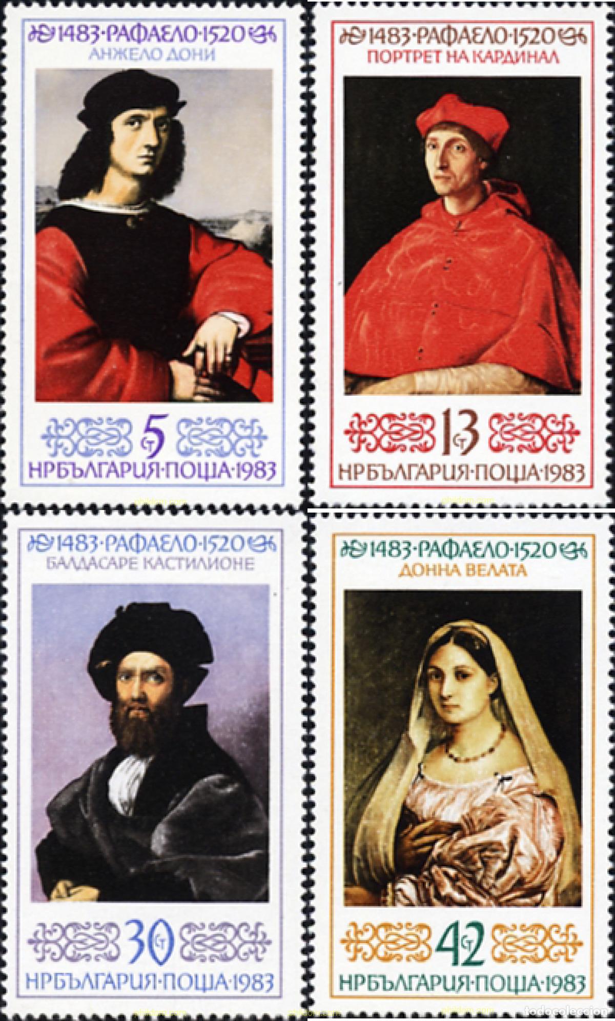 Sellos: 118422 MNH BULGARIA 1983 500 ANIVERSARIO DEL NACIMIENTO DE RAFAEL. PINTURAS