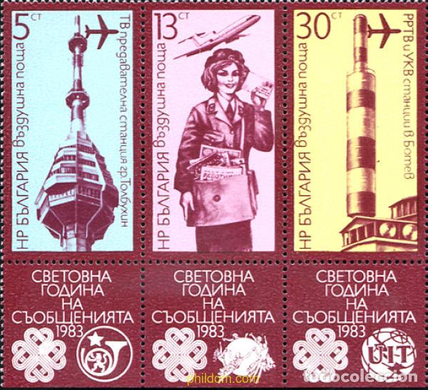 Sellos: 118085 MNH BULGARIA 1983 A&Ntilde;O MUNDIAL DE LAS COMUNICACIONES