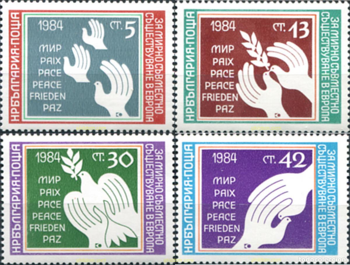 Sellos: 114177 MNH BULGARIA 1984 CONFERENCIA PARA LA COEXISTENCIA PACIFICA EN EUROPA, ESTOCOLMO