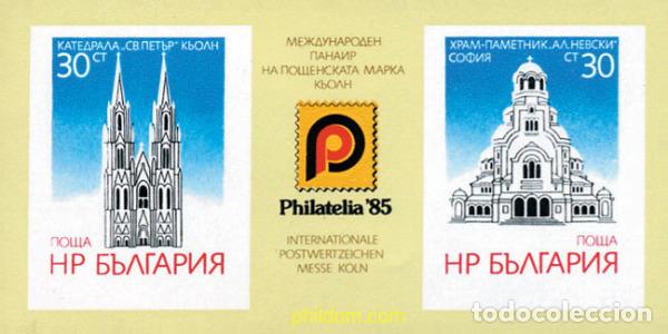 Timbres: 118626 MNH BULGARIA 1985 PHILATELIA 85. FERIA INTERNACIONAL DEL SELLO EN COLONIA