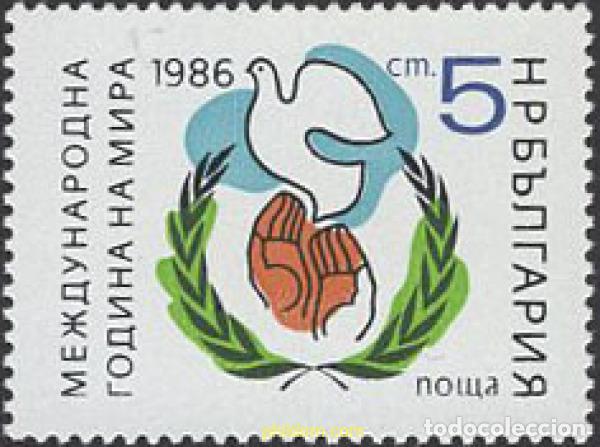 Sellos: 118672 MNH BULGARIA 1986 A&Ntilde;O INTERNACIONAL DE LA PAZ
