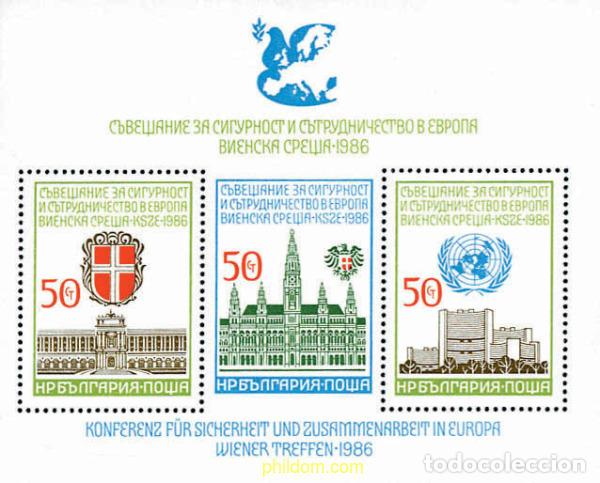 Sellos: 118686 MNH BULGARIA 1986 CONFERENCIA SOBRE SEGURIDAD Y COOPERACION EN EUROPA EN VIENA