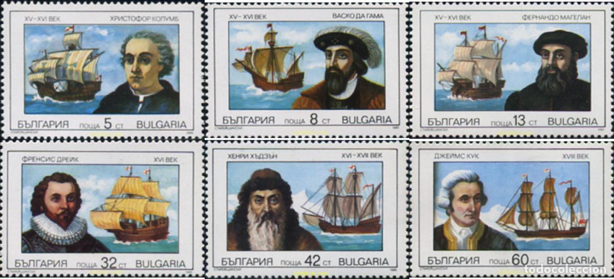 Timbres: 8081 MNH BULGARIA 1990 NAVEGANTES EXPLORADORES