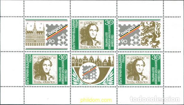 Timbres: 114464 MNH BULGARIA 1990 BELGICA 90. EXPOSICION FILATELICA INTERNACIONAL