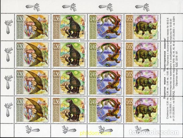 Sellos: 143225 MNH BULGARIA 2003 FAUNA PREHISTORICA