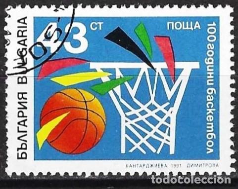 Sellos: Bulgaria 1991 - Mi 3940 - YT 3406 - Deporte : Centenario del Baloncesto