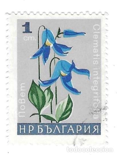 Sellos: Sello usado Bulgaria. n&ordm; 1682. Flores de Jard&iacute;n. Clematis. ref. 2-bul1682