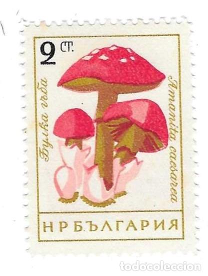 Sellos: Sello usado Bulgaria. n&ordm; 1256. a&ntilde;o 1961. Setas. Amanita de los Cesares. ref. 2-bul1256