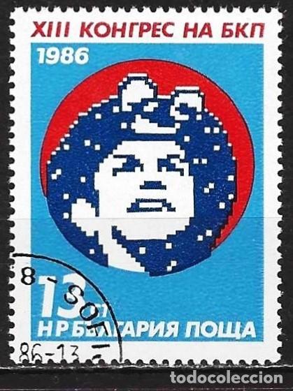 Sellos: Bulgaria 1986 - Mi 3461 - YT 3002 - Congreso Nacional del Partido Comunista
