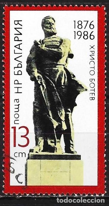 Sellos: Bulgaria 1986 - Mi 3466 - YT 3005 - Estatua del poeta Khrinsto Boten