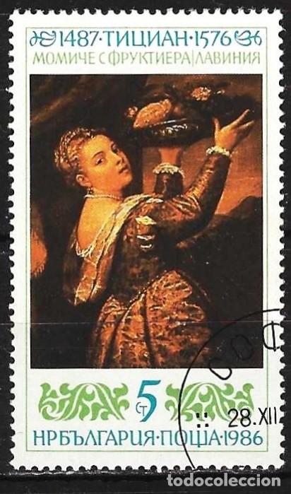 Sellos: Bulgaria 1986 - Mi 3530 - YT 3056 - Cuadro de Tiziano