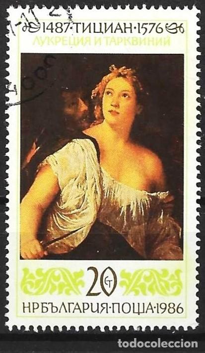 Sellos: Bulgaria 1986 - Mi 3532 - YT 3058 - Cuadro de Tiziano Vecellio