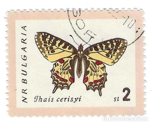 Sellos: Sello usado Bulgaria. n&ordm; 1333. Mariposas. Fest&oacute;n Oriental. ref. 2-bul1333