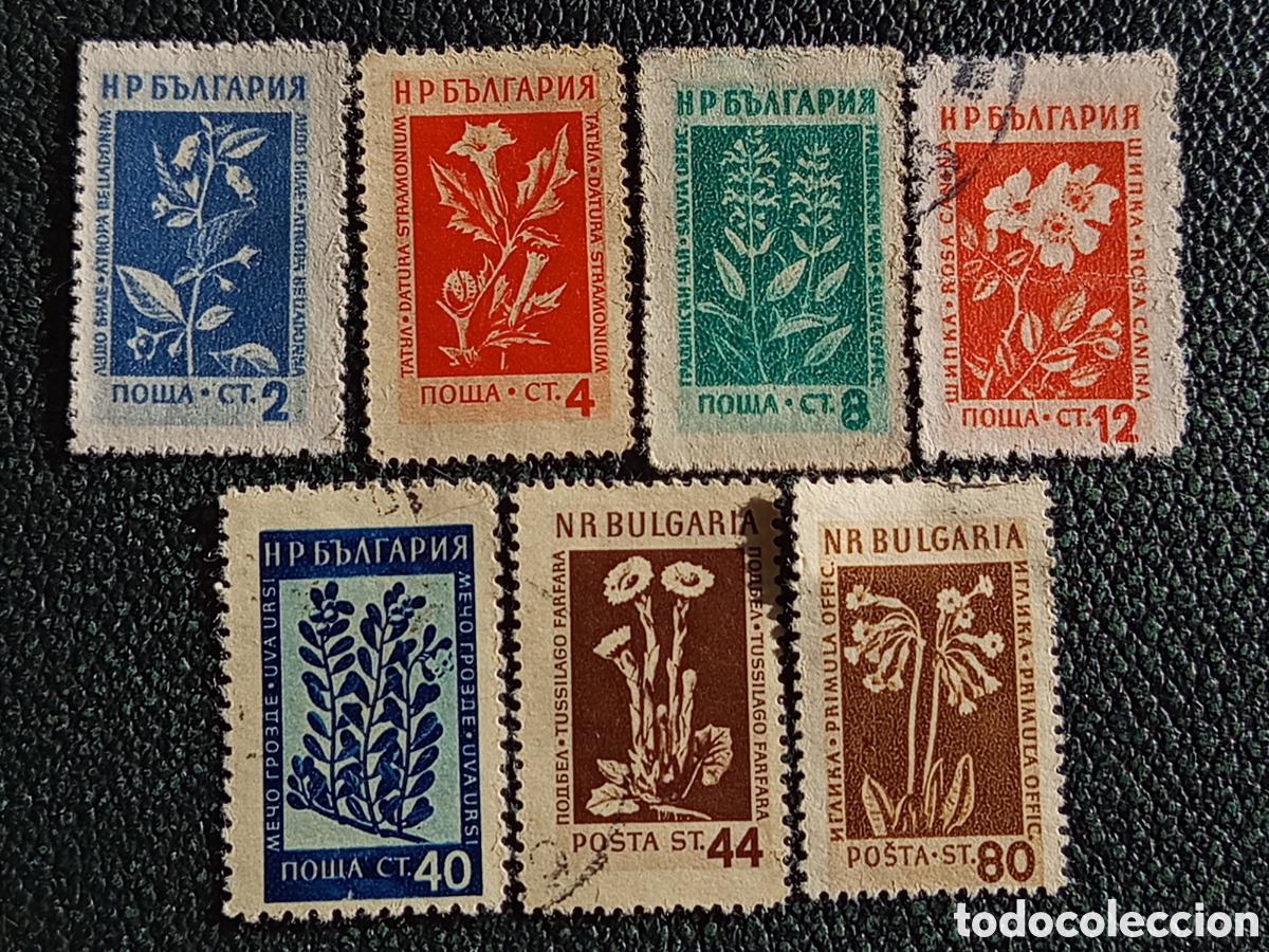 Sellos: Lote Sellos Bulgaria 1953 Plantas Medicinales Flores Michel 872/885 Flora