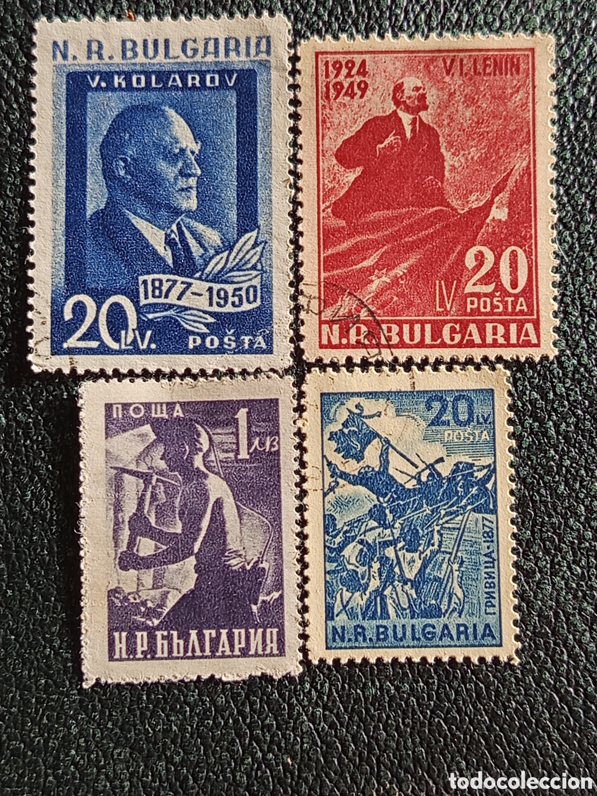 Sellos: Lote Sellos Bulgaria 1949/50 Kolarov Michel 721 Lenin Mi 689 Minero Grivitsa