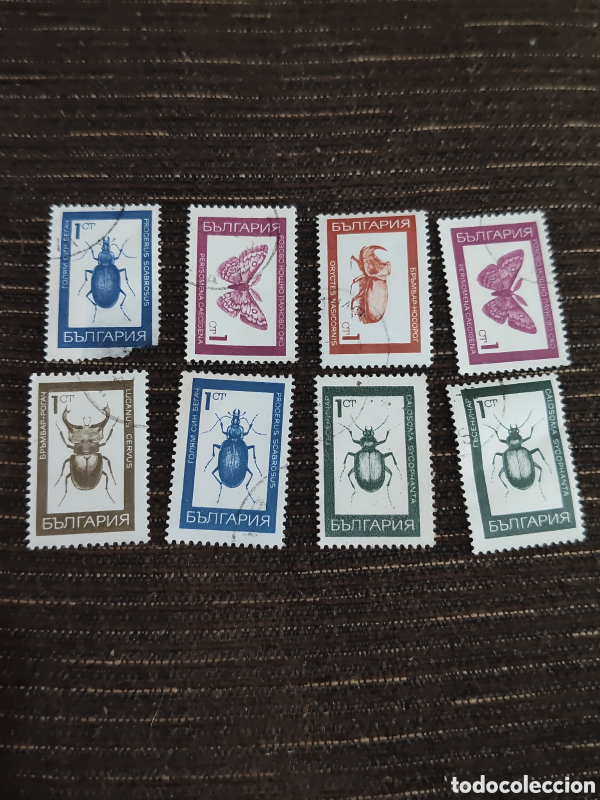 Sellos: 8 sellos de Bulgaria Insectos 1968