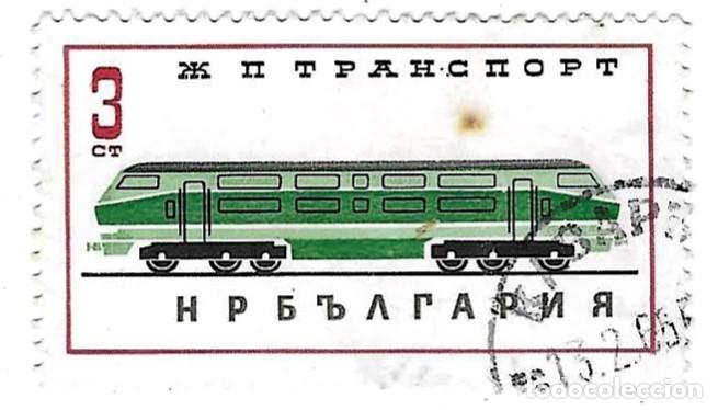 Sellos: Sello usado Bulgaria. n&ordm; 1451. Locomotora Diesel. ref. 2-bul1451