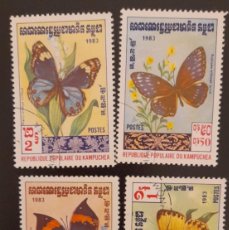Sellos: SO) 1983 KAMPUCHEA, 4 USED STAMPS, BUTTERFLY. Lote 376178324