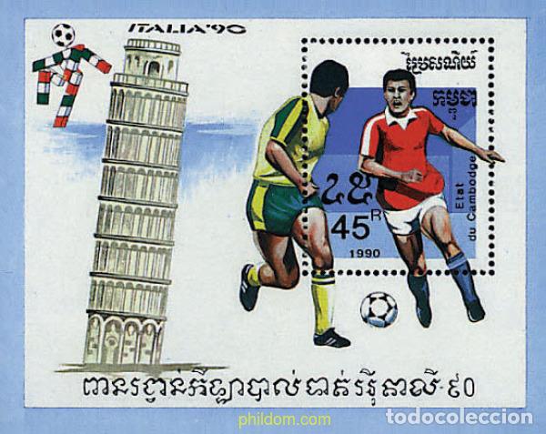 Stamps: 68086 MNH CAMBOYA 1990 COPA DEL MUNDO DE FUTBOL. ITALIA-90