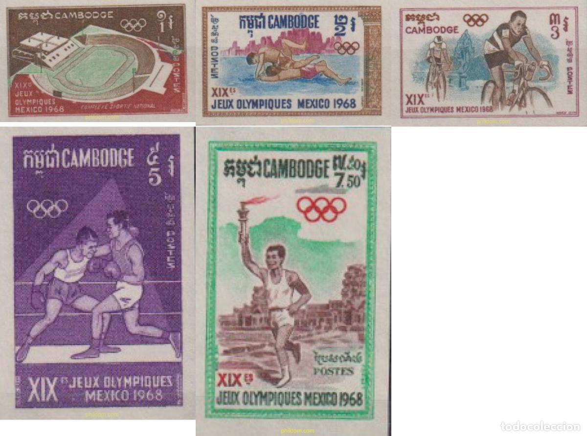 Briefmarken: 14347 MNH CAMBOYA 1968 19 JUEGOS OLIMPICOS VERANO MEXICO 1968