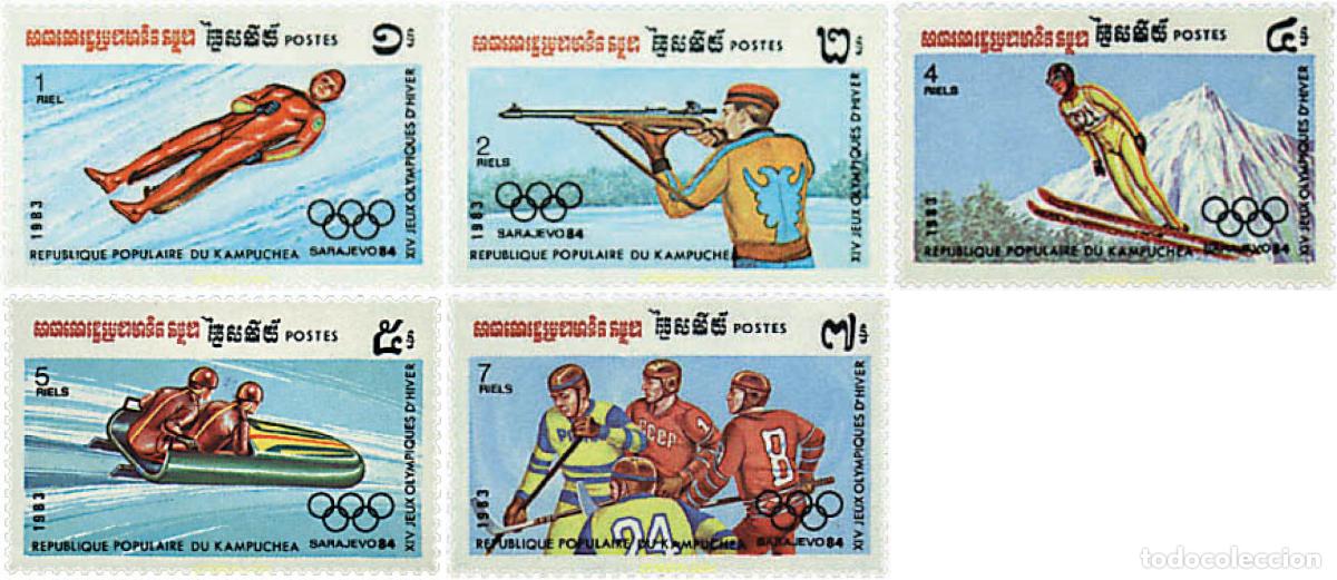 Briefmarken: 70569 MNH CAMBOYA KAMPUCHEA 1983 14 JUEGOS OLIMPICOS INVIERNO SARAJEVO 1984