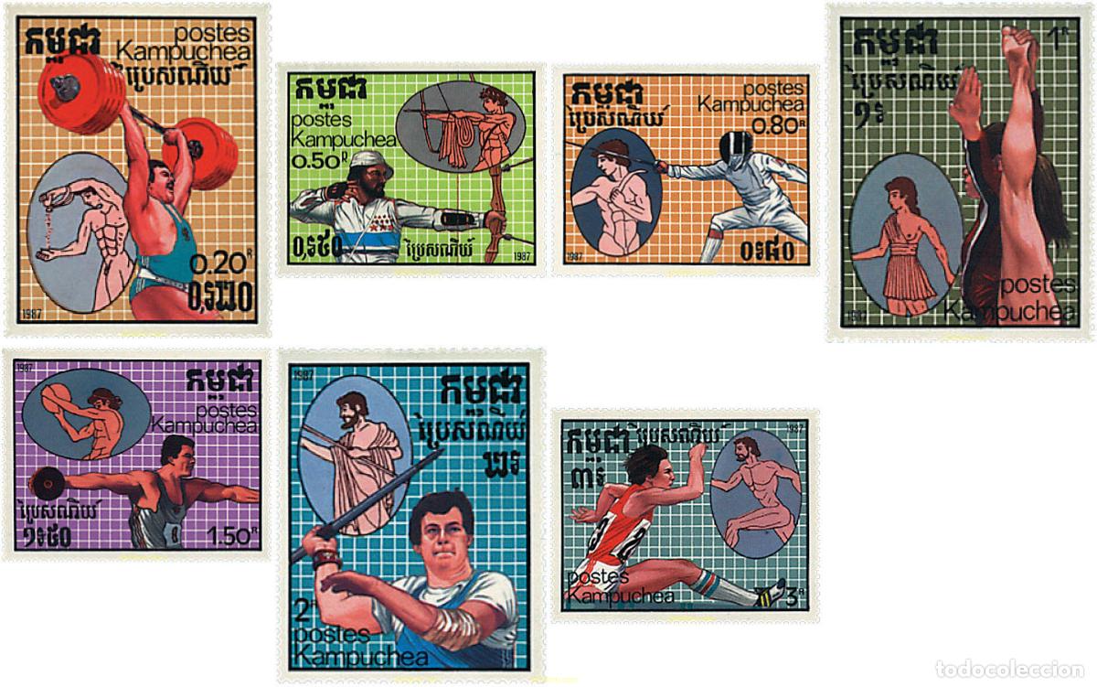 Sellos: 68667 MNH CAMBOYA KAMPUCHEA 1987 24 JUEGOS OLIMPICOS VERANO SEUL 1988
