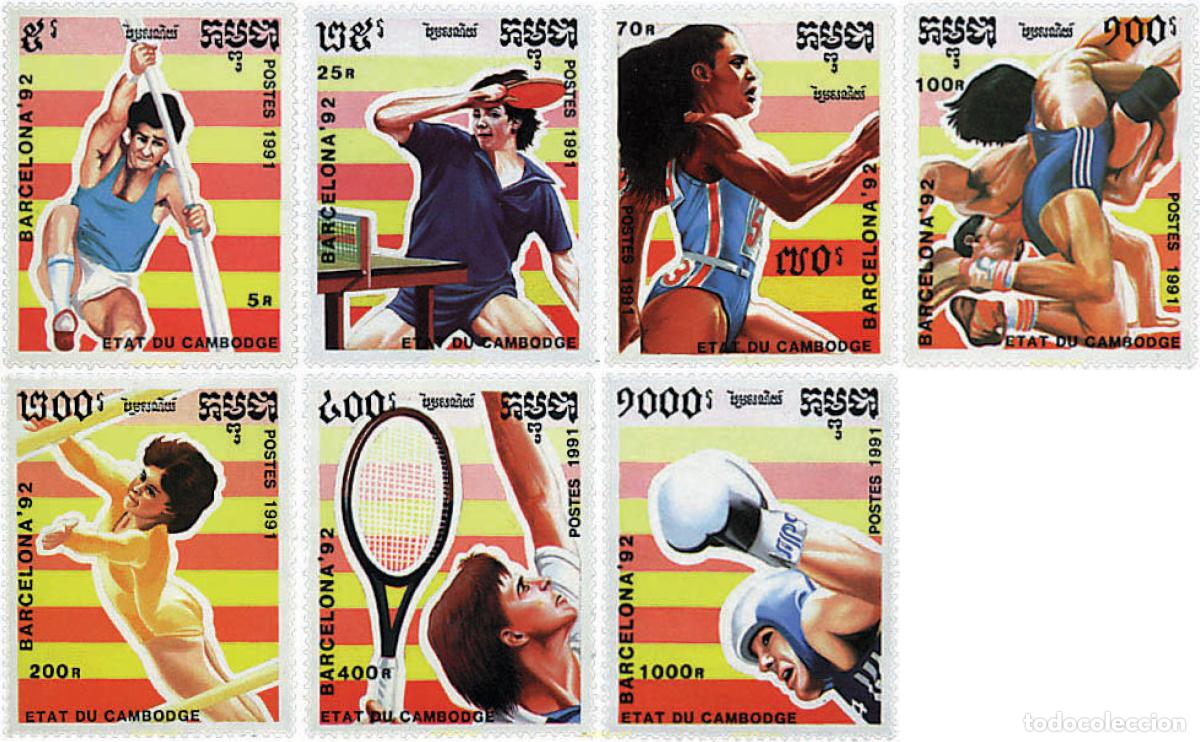 Sellos: 68090 MNH CAMBOYA 1991 25 JUEGOS OLIMPICOS VERANO BARCELONA 1992